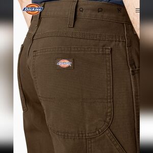Dickie's Relaxed Fit Heavyweight Duck Carpenter Pants Rinsed Timber 38x32 NWT